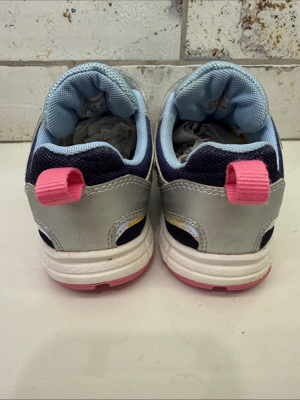 Tsukihoshi Silver Sky Sneakers Girls Size 11 Silver Pink Blue Athletic Shoes - Picture 7 of 12